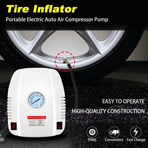 

car air pump 160 psi 12v dc cars bicycles 120w new portable electric auto air compressor pump dropship 19y14