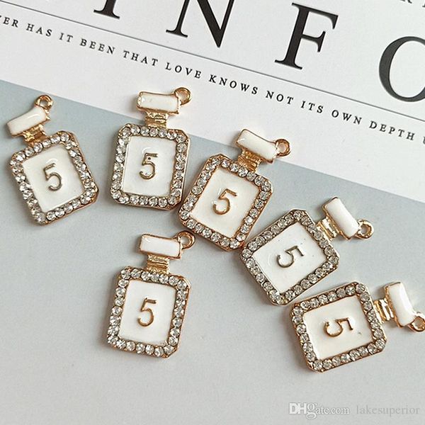 

белый флакон духов no5 браслет ожерелье rhinestone подвески diy ювелирных аксессуары оптом с epacket доставка, Bronze;silver