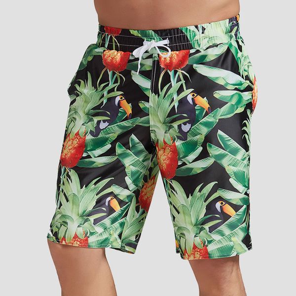 

men's boys quick dry upf 50+ beach swim trunk printed board shorts bathing suit
