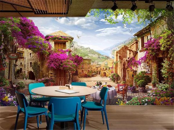 

3d wall paper home decor custom hd digital printing moisture wall paper