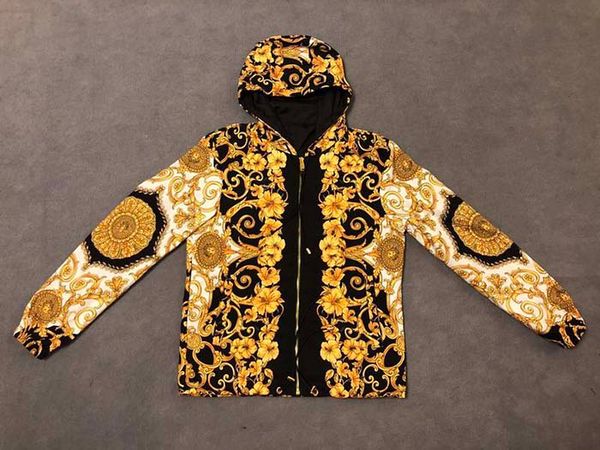

2019 men de igner jacket high treet medu a zip letter print hooded jacket windbreaker men women new