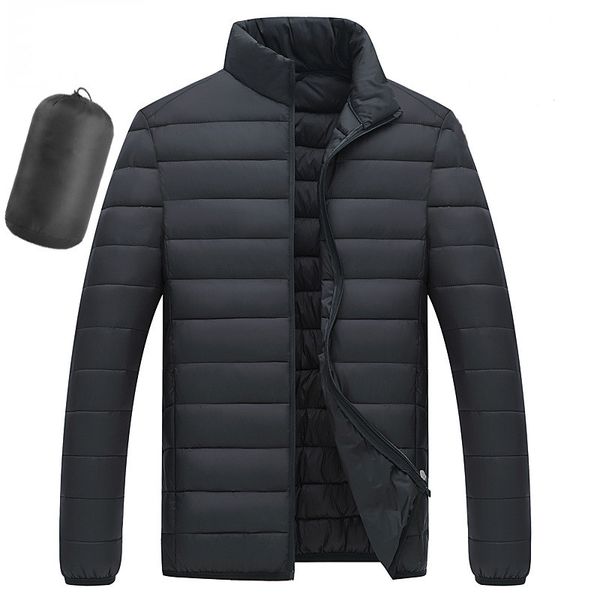 

sell men's parka coat light cotton jackets men winter autumn fashion thermal casual warm coats mens brand clothing overcoat, Black