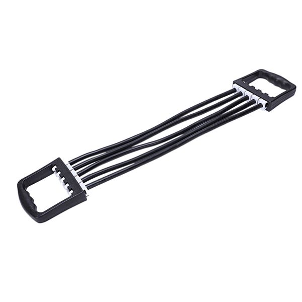 

black portable indoor sports supply chest expander puller exercise fitness resistance elastic cable rope tube yoga 5 resistance hand gripper