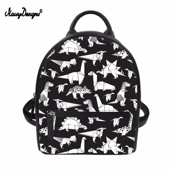 

noisydesigns brand fashion pu leather small black backpack women college bag for girls laptravel daypack dropship custom bag