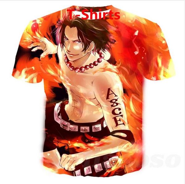 

summer style men women short sleeve t-shirt anime one piece luffy 3d digital print t-shirts for tees shirts loose casual tees rrt096, White;black