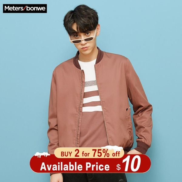 

metersbonwe spring new men's casual jackets for men handsome fashion jacket men baseball jackets street jacket, Black;brown