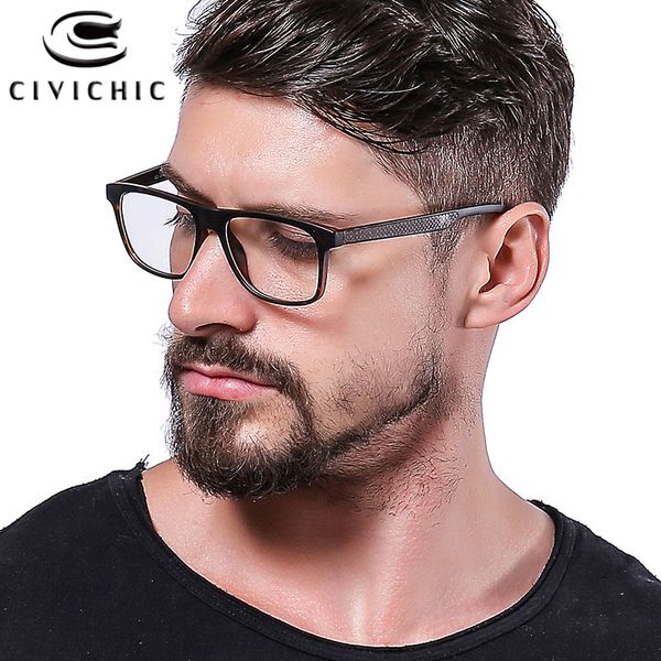 

chic tr90 ultralight glasses frame men retro carbon fiber business casual eyeglasses optical myopia eyewear lunette de vue cog59, Black