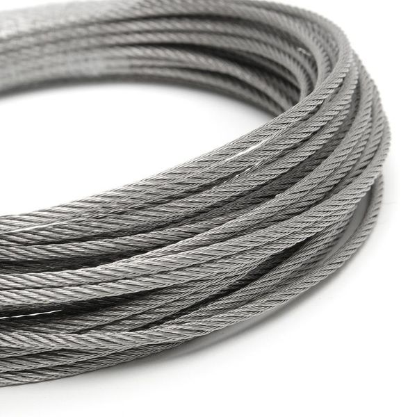 

stainless steel wire rope tensile diameter 3mm structure cable fishing lifting cable clothesline 1m/ 5m/ 10m/15m/ 20m/25m