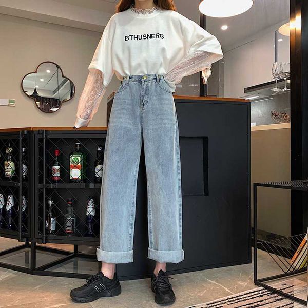 

zosol woman casual harem jeans streetwear jeans, Blue