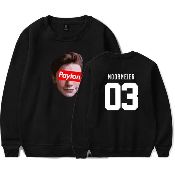 

payton moormeier fashion o-neck sweatshirts women/men long sleeve sweatshirts 2020 streetwear clothes, Black