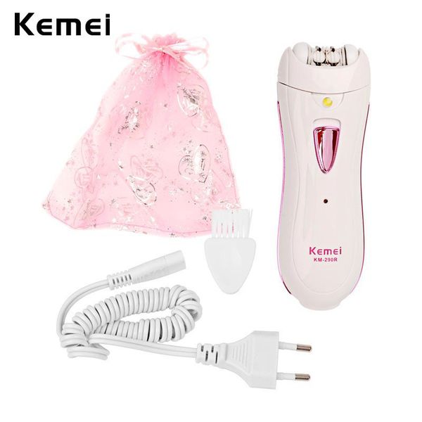 

kemei km-290r women epilator hair remover mini rechargeable professional electric female depilatory use for full body tevkg
