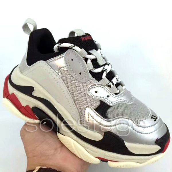 

New kid children triple baby luxury de igner neaker peed boy girl te gomma maille black running athletic hoe eur28 35