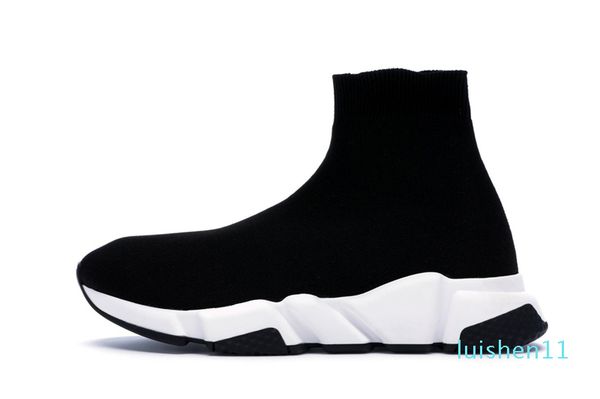 

2019 designer sneakers speed trainer runner black red triple black fashion flat socks boots casual shoes size 36-48 l02 l11