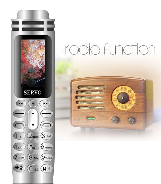 

SERVO K07 Запись Pen Mini Мобильный телефон 0,96 "Миниатюрный Экран GSM Dual SIM Камеры Фонарик Bl