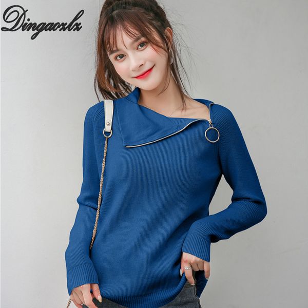 

dingaozlz autumn winter sweater new korean fashion pullovers shirt long sleeve female women knitted, White;black