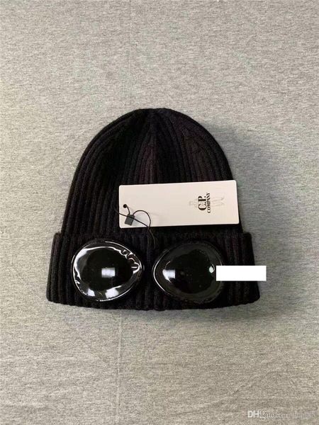 

cp company beanies two glasses cp hats autumn winter outdoor warm skull caps casual men beanies black grey blue, Blue;gray