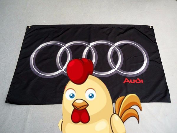 

audi racing 90 * 150CM флаг, 100% полиэстер audi баннер, 100% полиэстер 90*150cm, цифровая печать