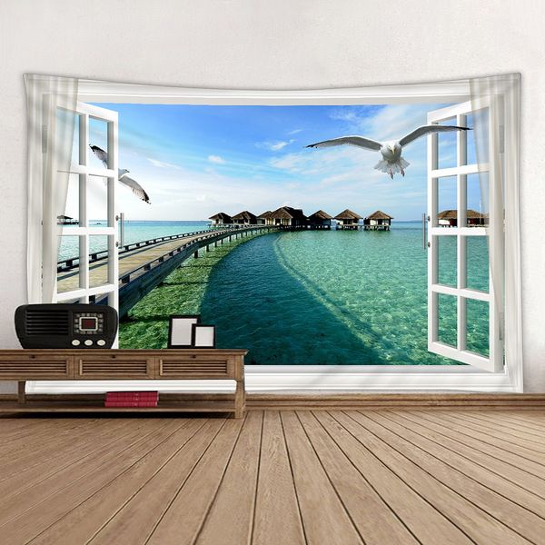 

landscape tapestry wall hanging, polyester tapestries, yoga mat, meditation rug