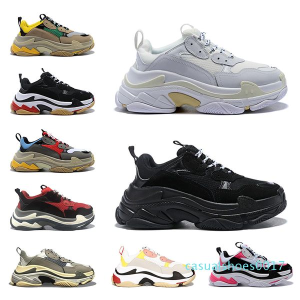 

2020 triple s platform paris 17fw triple s sneaker for men women black red white green casual dad shoes tennis increasing sneakers 36-45 c17