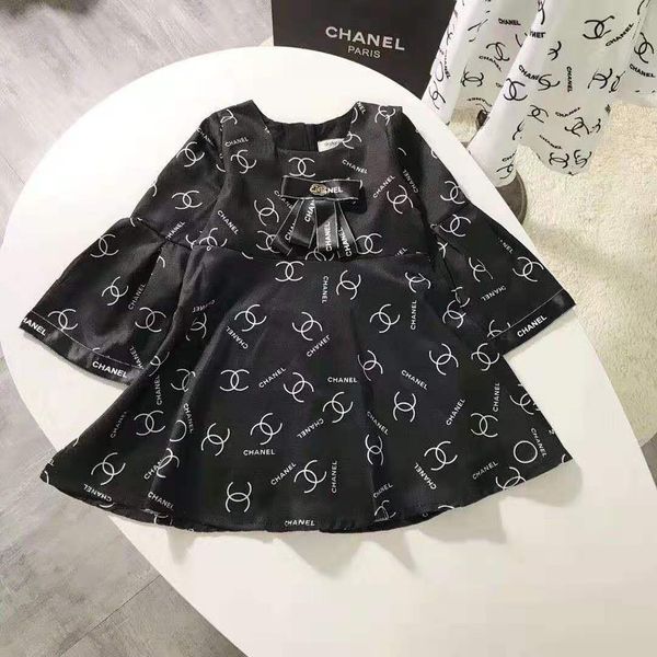 

2019 новые девушки платье / модный бренд хлопок платье девушки свободного покроя ши