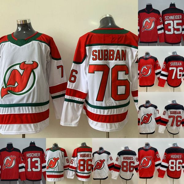 

Mens 86 Jack Hughes Jersey New Jersey Devils 76 P.K. Subban 9 Taylor Hall 13 Nico Hischier 30 Martin Brodeur 35 Cory Schneider Hockey Jersey