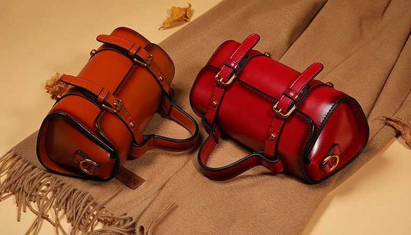 

designer-recreational fashion handbag pillow bag with new slanting bag and cowskin retro-style single shoulder bag