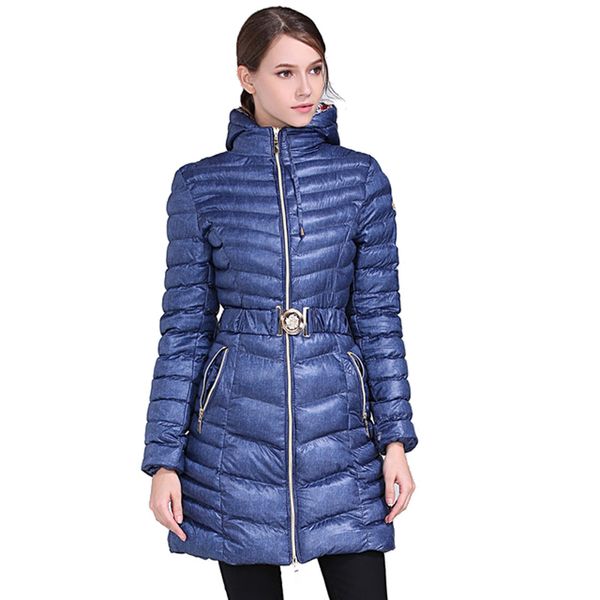 

2019 new women winter coat with belt female clothing brand coats and jackets fashion ladies parkas qq054, Black