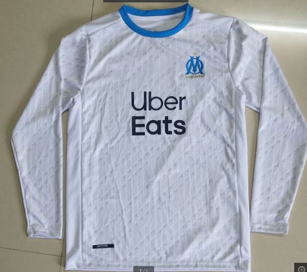 

new 2020 2021 marseille long sleeve soccer jerseys thauvin .gustavo payet benedetto marseille home 20 2021 football full shirt, Black;yellow