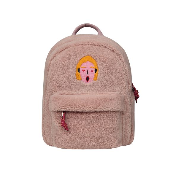 

new arrival for fall&winter]2019 10inch original creative fleece mini backpack travel bags for boys and girls (fun kik store