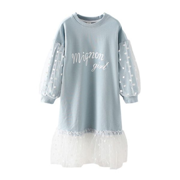 

2019 fashion children girls dresses long sleeve white lace clothes princess dress teenage clothing baby dress sweatshirt dresses, Red;yellow