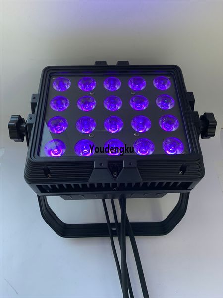 

2pcs 20*18w ip65 led outdoor city color wall washer stage lighting 6 in1 rgbwa uv outdoor led wall washer light