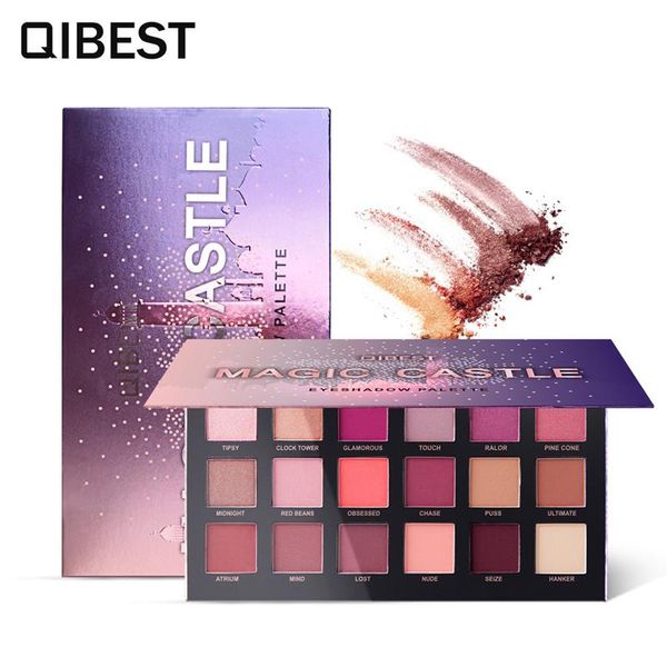 

qi18 colors shadow palette matte glitter eyeshadow eye primer maquiagem profissional completa eye make up women's gift