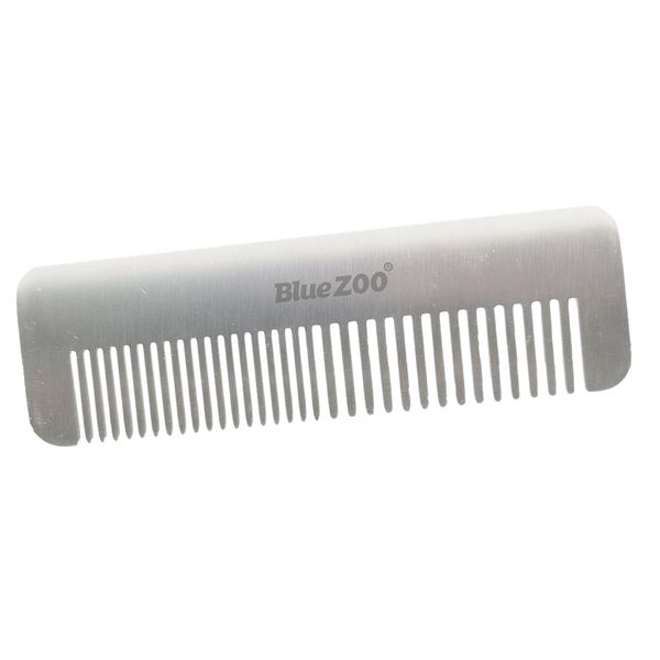 

men's anti-static beard mustache shaping detangling styling steel comb, Silver