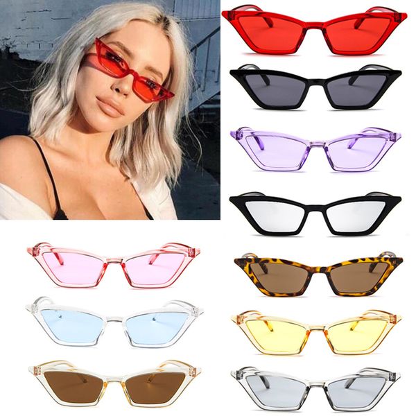 

vintage small sunglasses women cat eye sunglasses 2019 summer red sun glasses for female brand designer eyewear uv400, White;black
