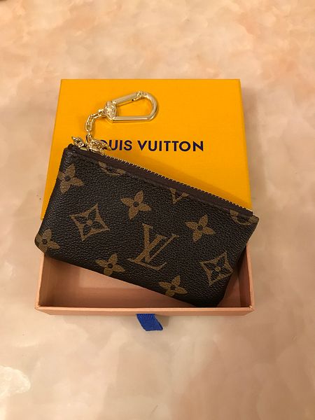 

166 louis vuitton 4 colors men women designers key pouch zip wallet coin leather wallets leather key wallet purse, Golden;silver