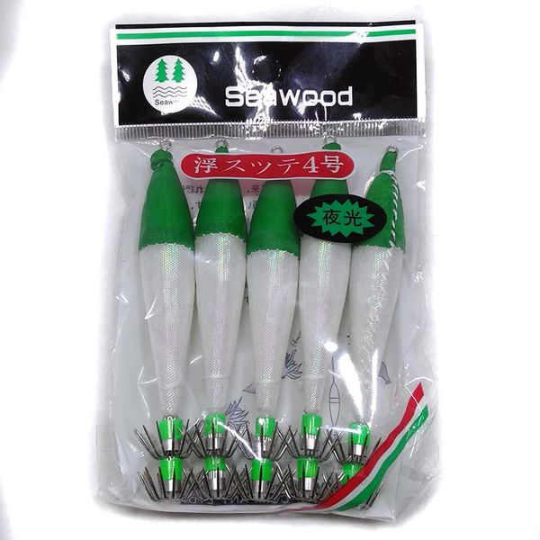 5Pcs Saltwater Fishing Glowing Squid Octopus Lures Tackle Luminous Baits Hot UK