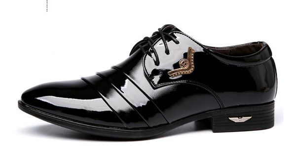 

men's shoes in spring and autumn low heel pointed end@2099, Black