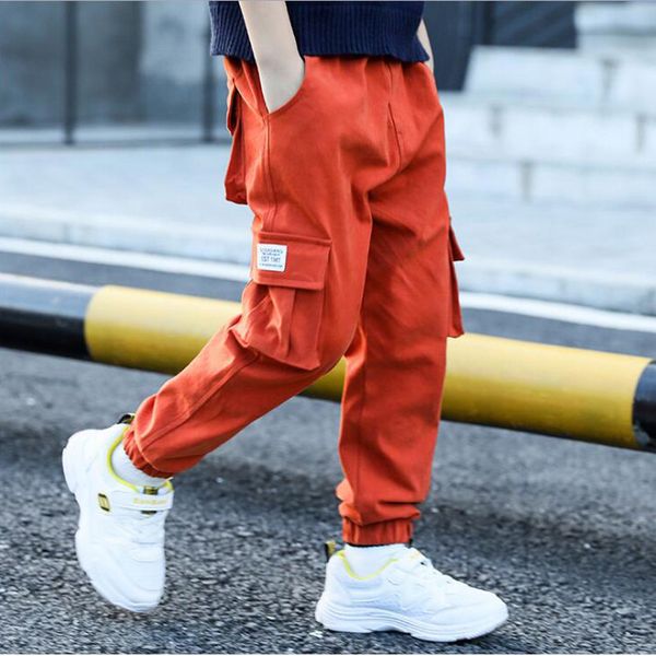 

big boy child cargo pants casual sports pants spring and autumn children's pants for teeage pockets trousers 4 -11 old years, Blue