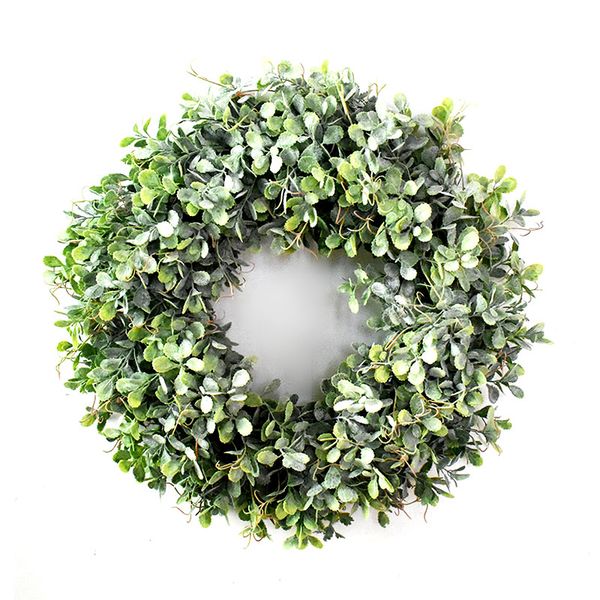 

artificial green leaf wreath garland for wedding decoration diy wreath flowers home garden door wall window hanging floral