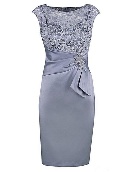 

short sheath mother of the bride dress dress cap sleeve lace satin knee length party dress wedding guest gowns custom made, Black;red