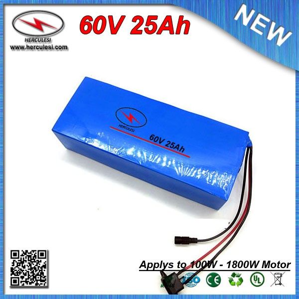 

бесплатная доставка пвх обсаженных 1800w 60v 25ah ebike литиевая батарея батарея с 3.7v 2.5ah 18650 клетки 30а bms + 67.2v 2a зарядное устро