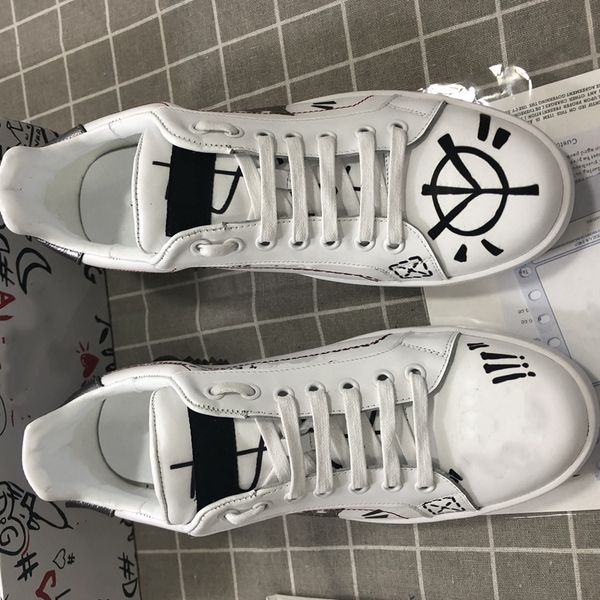 

new style designers men and women shoes diy creative printing mens trainers fashion luxury designer women shoes size 35-45, Black