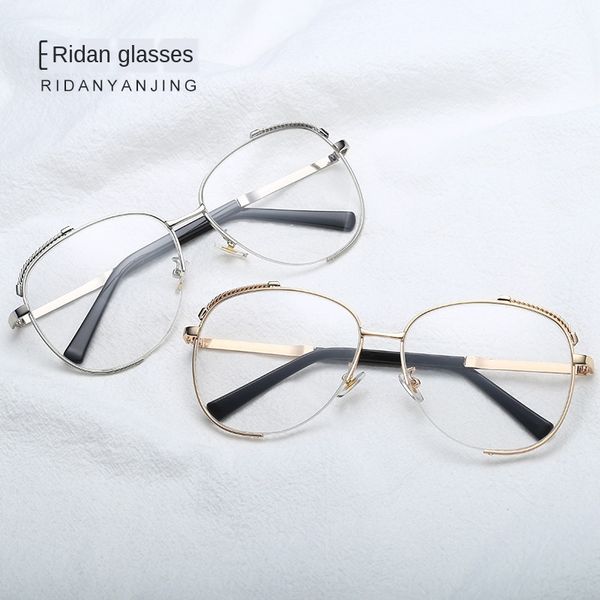 

ridan large plain glasses frame hanging wire half frame metal plain glasses, Silver
