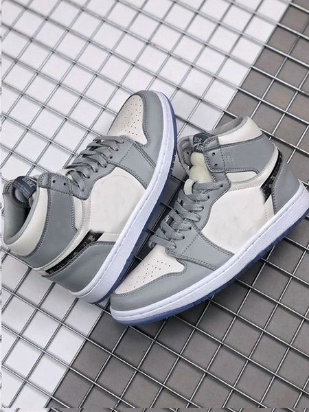 

20200 wholesale 1 high og brand 1s basketball shoes man woman white grey black sport sneaker