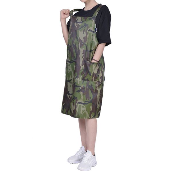 Waterproof Camouflage Apron For Hairdresser Gown Working Uniform