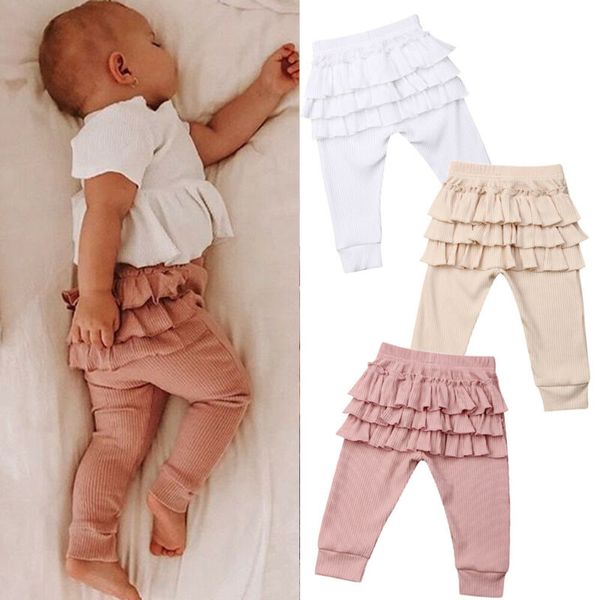 

boutique newborn kids baby girl ruffle long pants leggings pp trouser bottoms, Blue