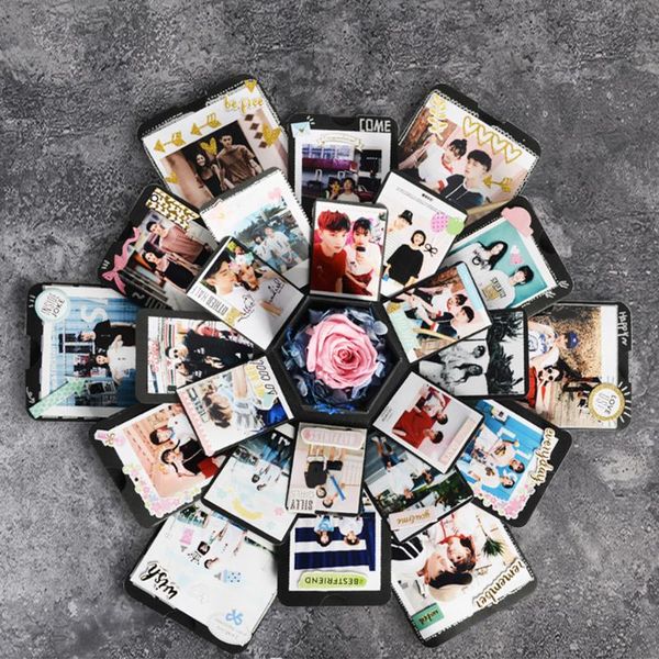 

hexagon surprise explosion box diy handmade scrapbook p wedding gift box for valentine christmas gift boxes