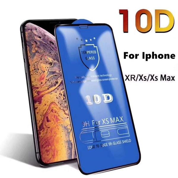 

10d full coverage screen protector for iphone 11 pro max x xr xs max screen protector film for iphone 7 8 plus 6 6s
