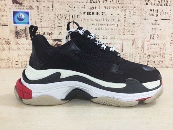 

2019 designer luxury shoes, three-tier sneakers, six-tier combination fashion leisure sneakers, women's style, size 35-45, Black