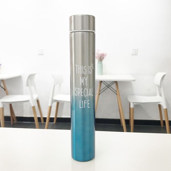 280ml Creative Colorful Stainless Steel Long Water Bottles Student Girl